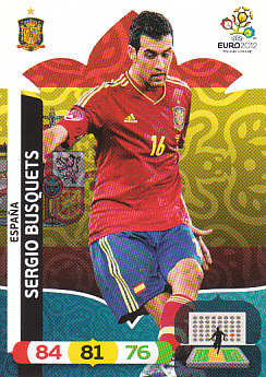 Sergio Busquets Spain Panini UEFA EURO 2012 #67